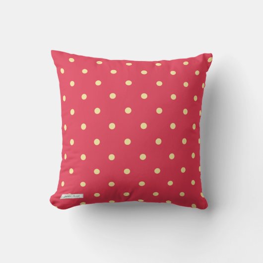 Coussin Pois rouge et jaune (Recto)