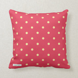 Coussin Pois rouge et jaune