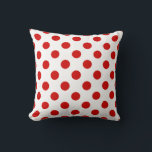 Coussin Pois rouges et blancs<br><div class="desc">Pois rouges et blancs</div>