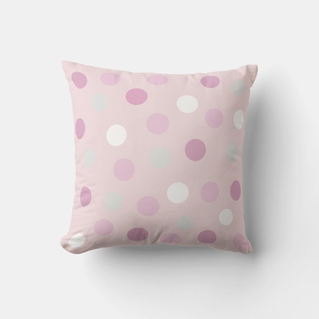 Coussin Pois sur Rose léger or (Recto)