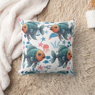 Coussin Poisson à rayons X sous la mer Imprimer