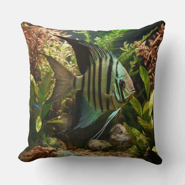 Coussin Poisson-ange altum rayé (Recto)