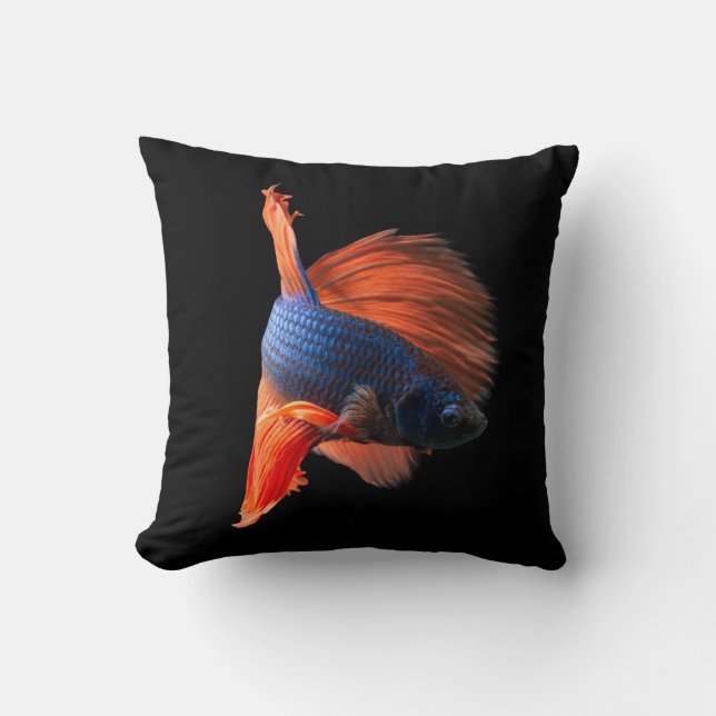 Coussin Poisson Betta demi-lune (Recto)