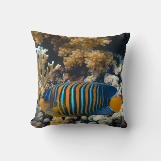 Coussin Poisson coloré mignon (Recto)