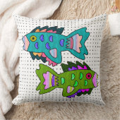 Coussin Poisson en papier crêpe sur Pois (Couverture)