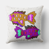 Coussin Poisson en papier crêpe sur Pois (Verso)