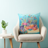 Coussin Poisson et coffre au trésor Lancer l'oreiller (Chaise)
