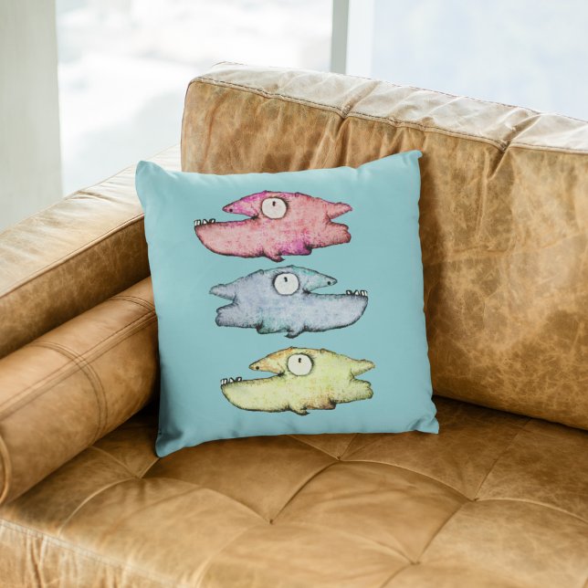 Coussin Poisson fantaisiste funky  (Créateur téléchargé)