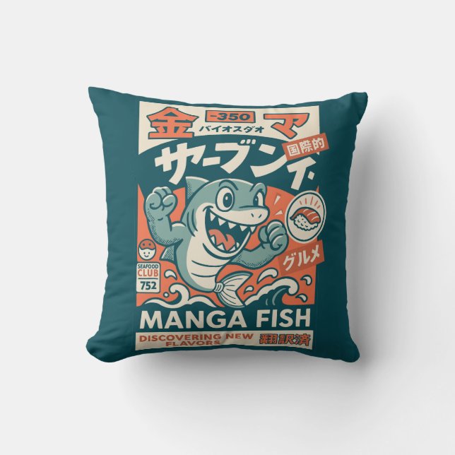 Coussin Poisson Manga (Recto)