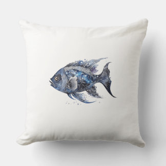 Coussin Poisson Noir Boujee Grand