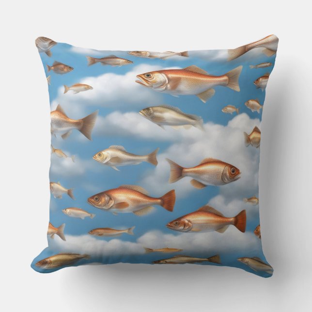 Coussin Poisson pluvieux (Recto)