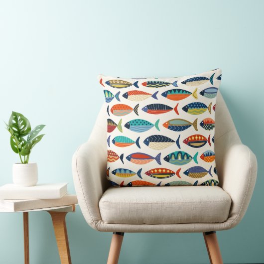 Coussin poisson rétro (Chaise)