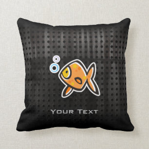 Coussin Poisson rouge grunge