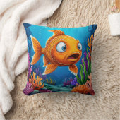 Coussin 🐟 Poisson Rouge Mignon Décoration de l'Océan Cade (Couverture)