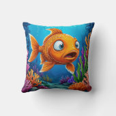 Coussin 🐟 Poisson Rouge Mignon Décoration de l'Océan Cade (Verso)