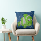 Coussin Poisson sous-marin Liège vert (Chaise)