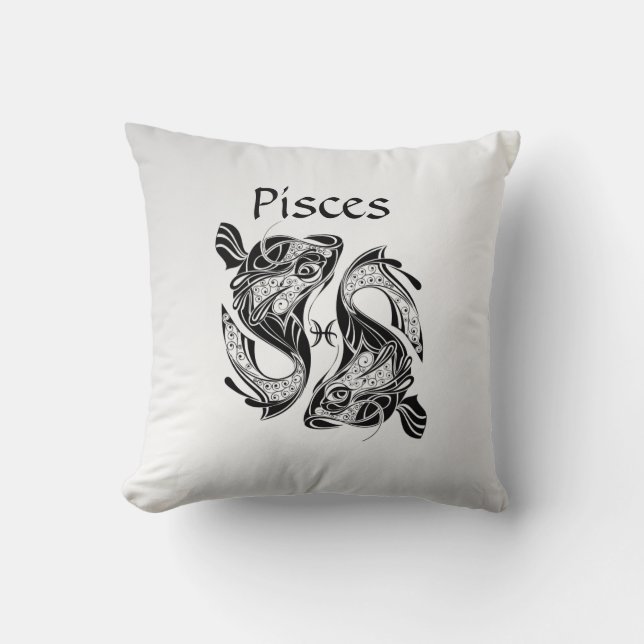 Coussin Poisson Symbole et signe Zodiac Poisson (Recto)