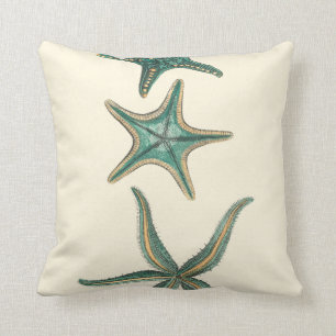 Coussin Poisson triplé aquamarine