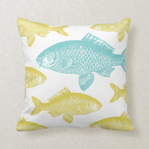 Coussin Poisson Vintage