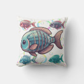 Coussin Poisson X-Ray Rainbow Bubbles Imprimer (Recto)