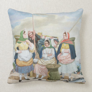 Coussin Poissonnerie par la mer, c.1860 (huile sur la
