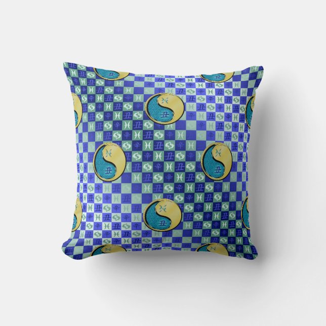 Coussin Poissons & Bœuf de Métal (Recto)