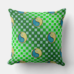 Coussin Poissons & Chèvre Métal
