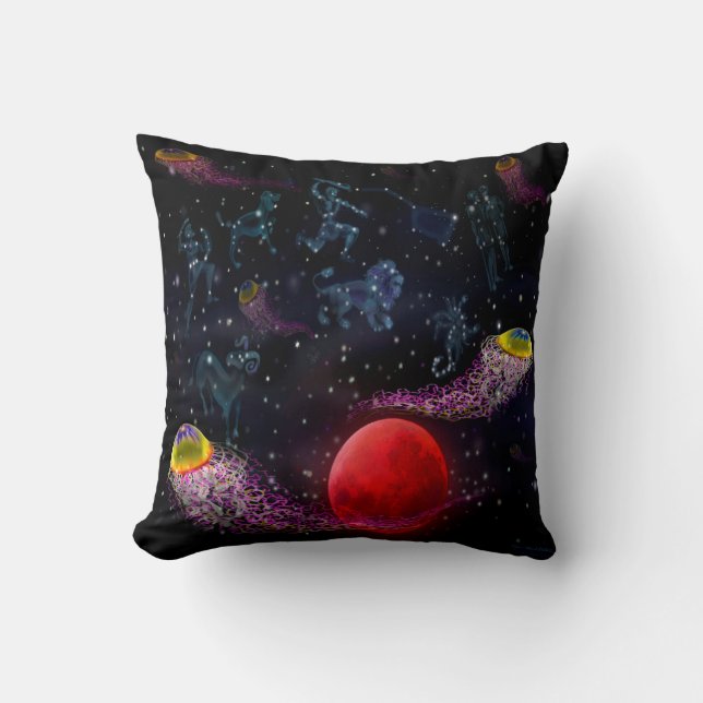 Coussin Poissons de l'espace (Recto)