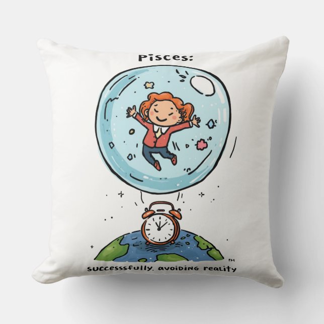 Coussin Poissons évitant avec succès la bulle de réalité D (Recto)