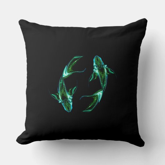 Coussin Poissons – La Marée du Rêve (Recto)