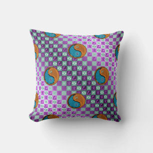 Coussin Poissons & Sanglier de Bois