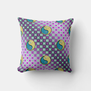 Coussin Poissons & Sanglier de Métal