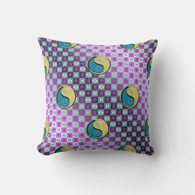 Coussin Poissons & Sanglier de Métal (Recto)