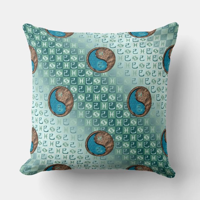 Coussin Poissons & Serpent de terre (Recto)