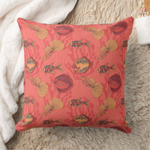 Coussin Poissons sur corail vivant arrière - plan