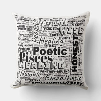 Coussin Poissons Zodiac Word Cloud Inspiration
