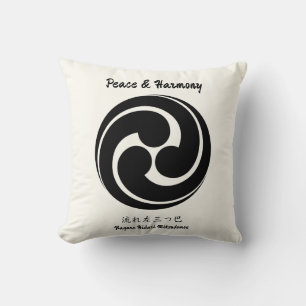 Coussin Poitrine de famille japonaise minimaliste Vintage