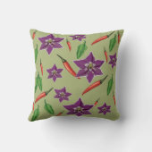 Coussin Poivrons, Fleur Pourpre (Verso)