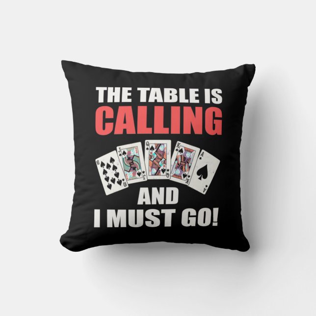 Coussin Poker La Table Appelle (Recto)