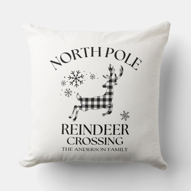 Coussin Pôle Nord Traversée de Rennes Plaid de Buffalo (Recto)