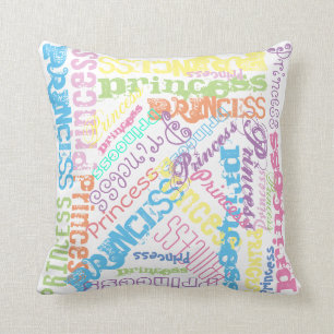 Coussin Polices de couleur de sorbet arc-en-ciel dans tout