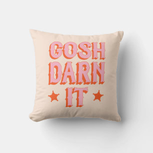 Coussin Politesse Sud : Gosh Darn It (rétro vieux ouest)