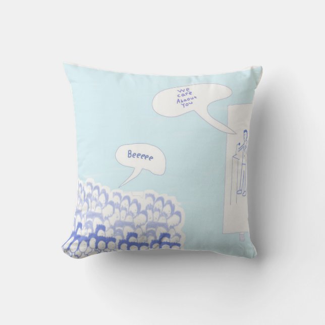 Coussin politique peuples dessiner art (Recto)