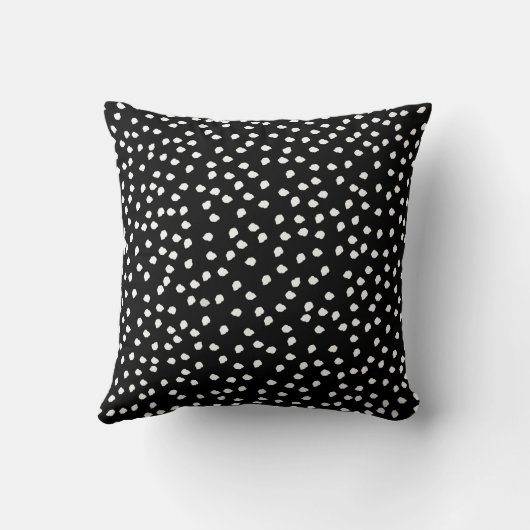 Coussin Polka Dot noir et blanc (Verso)
