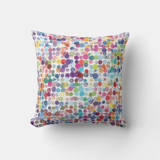 Coussin Polka multicolore (Recto)