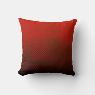 Coussin Polka point dégradé rouge noir couleurs foncé