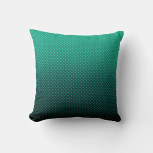 Coussin Polka point dégradé vert noir couleurs foncé