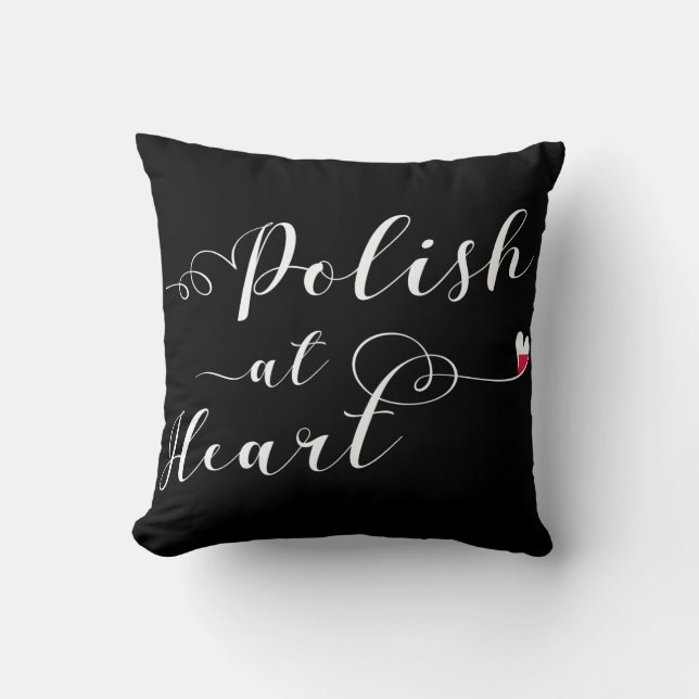Coussin Polonais Au Coeur Throw Cushion, Pologne (Recto)