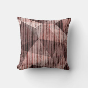 Coussin Polygone de texture beige et brune