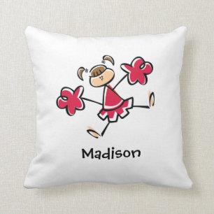 Coussin Pom-pom girl rouge Crimson